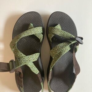 Chaco Green and Brown Sandals